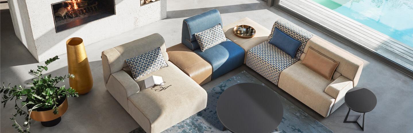 Ambiance salon canapés Crozatier