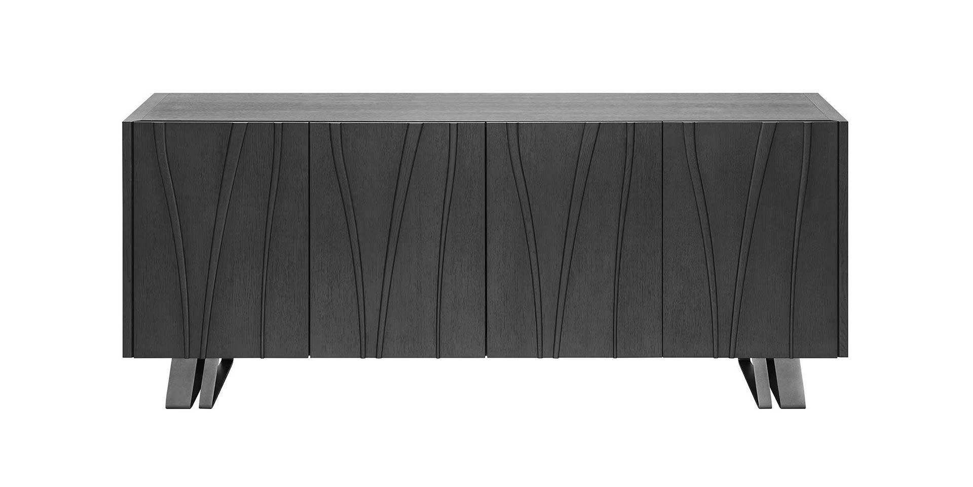 buffet design noir en bois