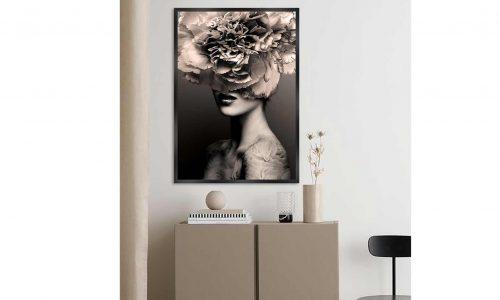 Tableau FEMME BOUQUET