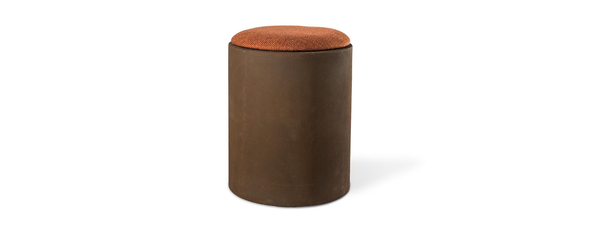 pouf rouille