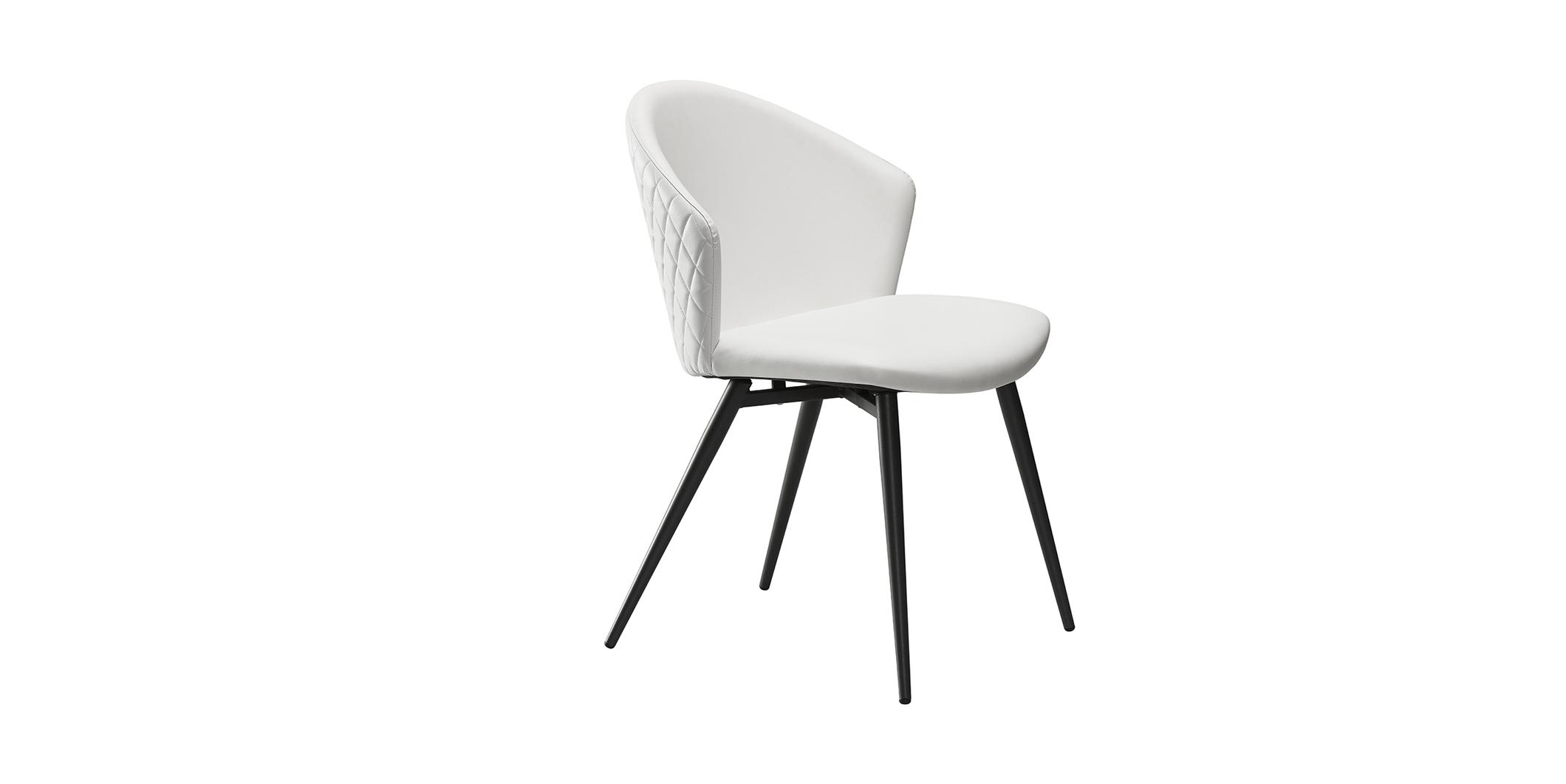 chaise en cuir blanc