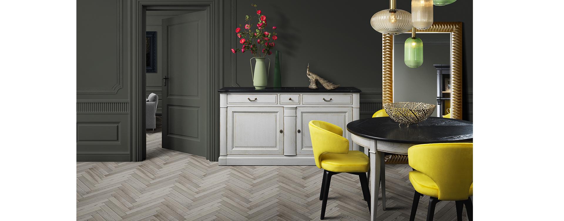 Chaise en tissu WING slider image n°1