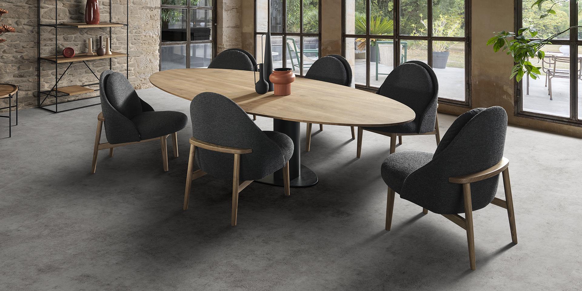 Fauteuil en tissu TOYA slider image n°1