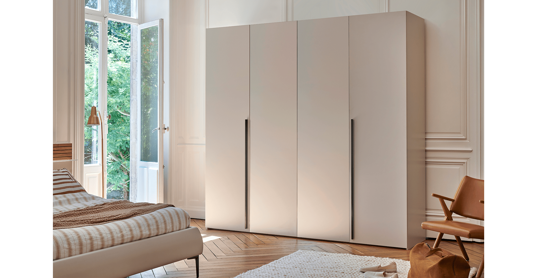 Armoire portes pliantes avec miroir TOSCANE slider image n°2