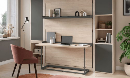 Lit escamotable vertical avec bureau SMART