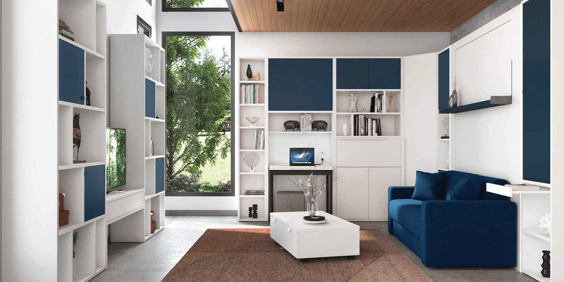 Lit escamotable vertical avec banquette SMART slider image n°2