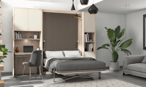 Lit escamotable vertical avec module table SMART 1