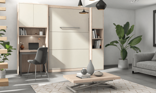 Lit escamotable vertical avec module table SMART