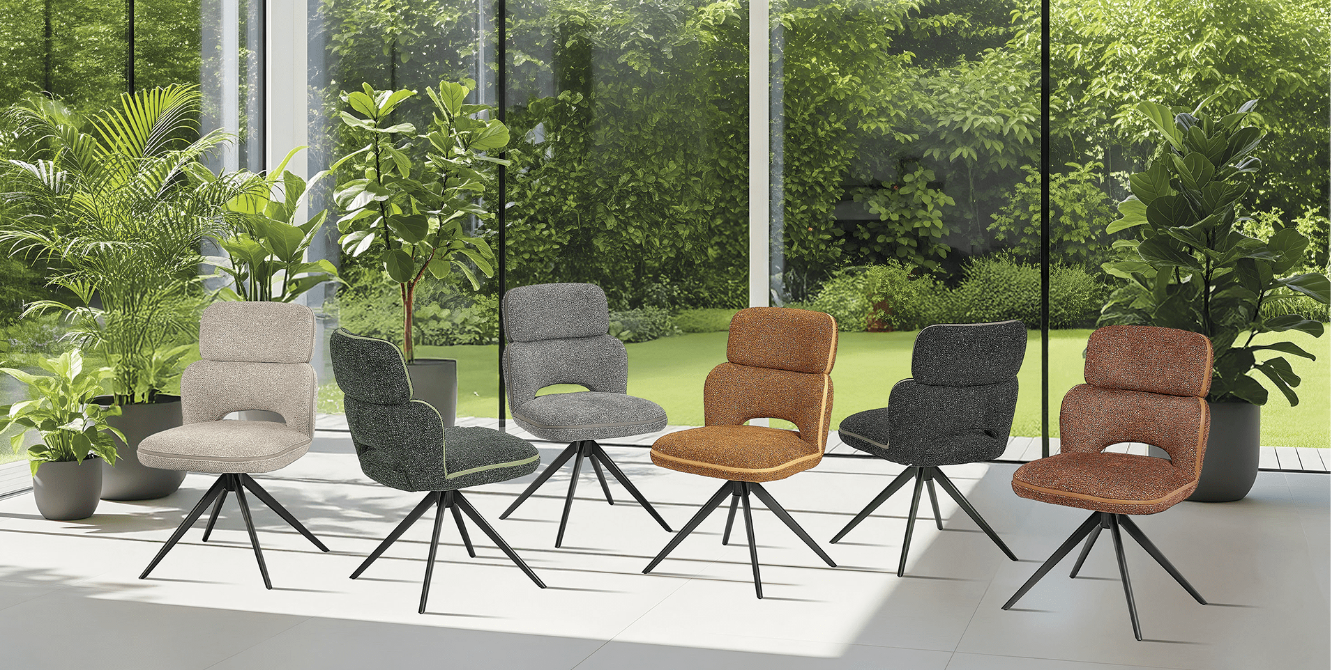 Chaise en tissu CELIA slider image n°1